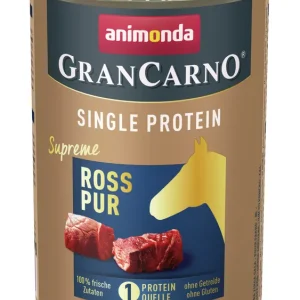 Letzte Chance Sparpaket 6 x 400 g Animonda GranCarno Single Protein Supreme Ross pur Hunde Nassfutter
